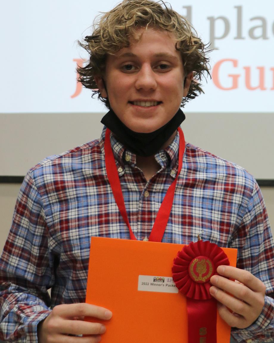 James Gunter, Second Place, Environmental Sciences